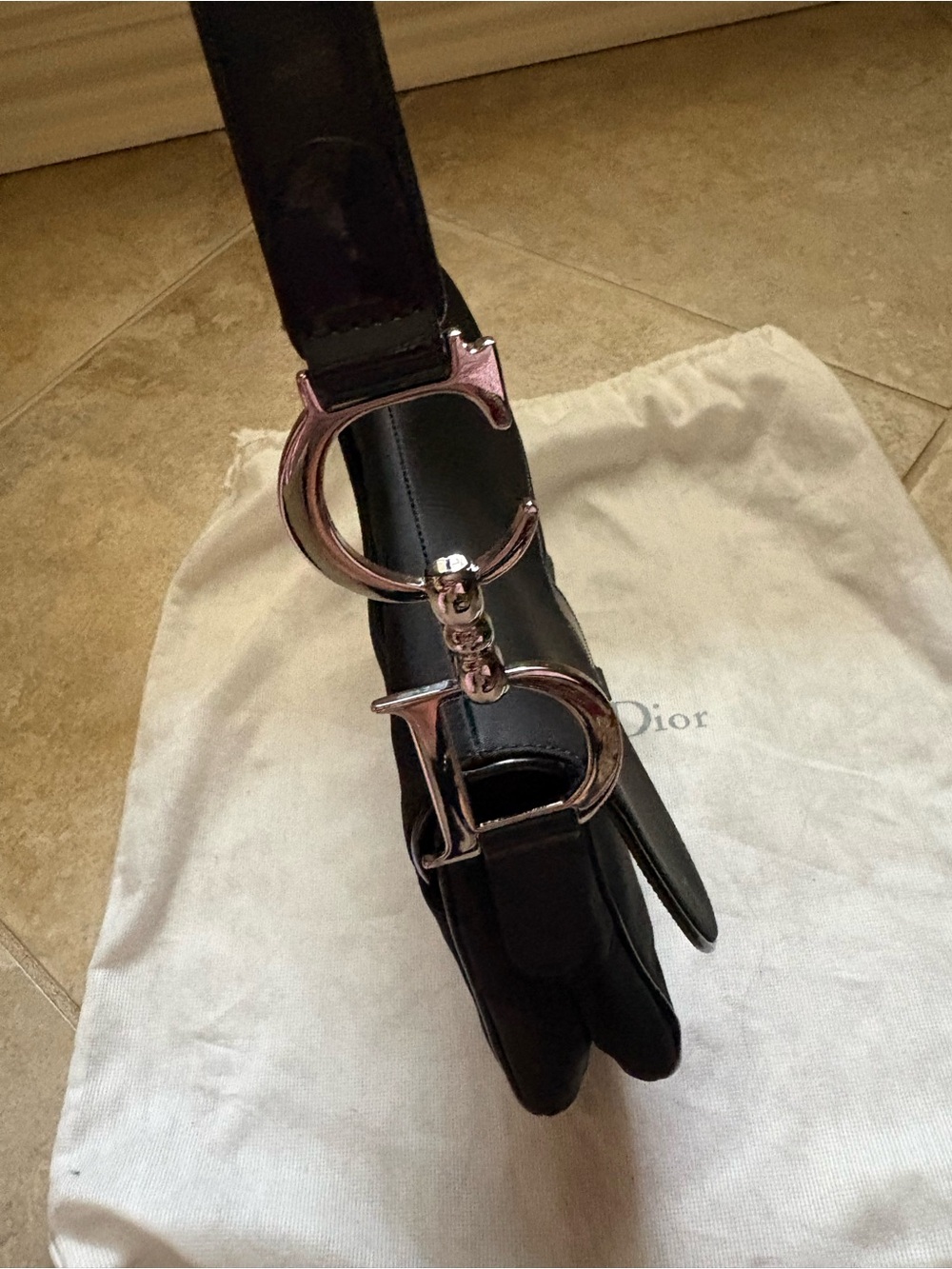 Christian Dior Black Saddle Bag - Picture 6 of 12